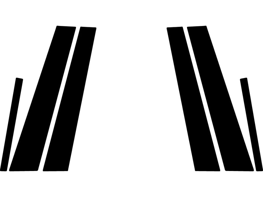 honda civic 2012-2015 (sedan) Matte Black Pillar Trim Diagram