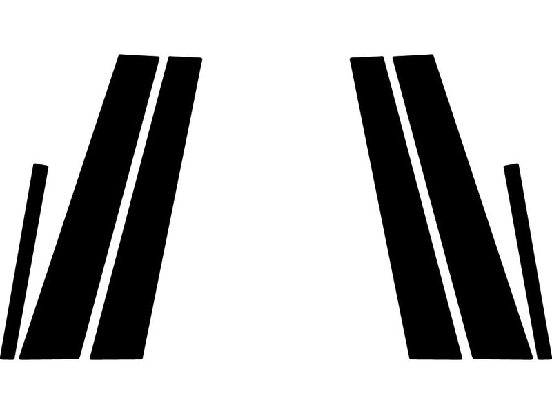 honda civic 2012-2015 (sedan) Carbon Fiber Pillar Trim Diagram