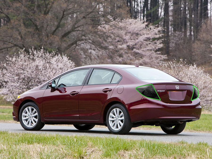civic (sedan) Tail Light Tint Installation Points