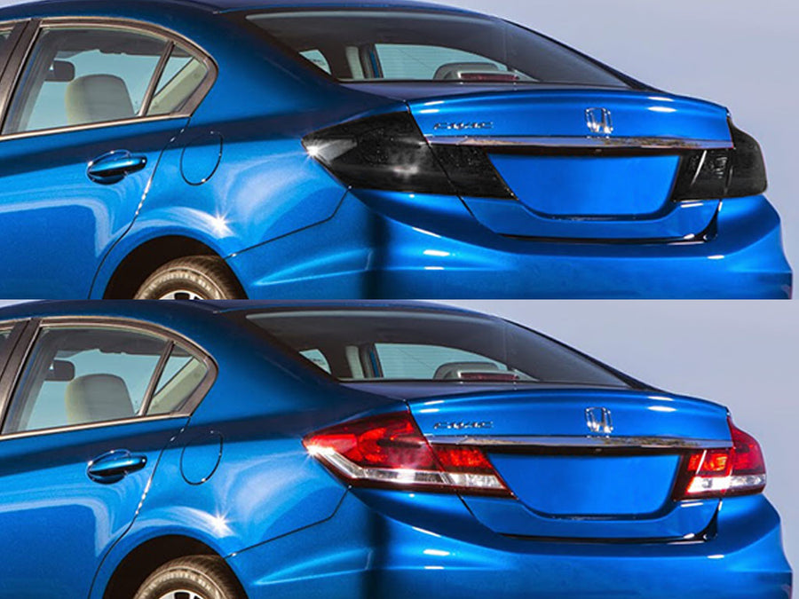 civic (sedan) Before and After Smoked Taillights