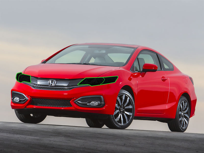 honda civic 2014-2015 (coupe) Headlight Tint Location