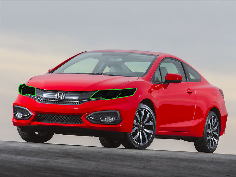 honda civic 2014-2015 (coupe) Headlight Tint Location