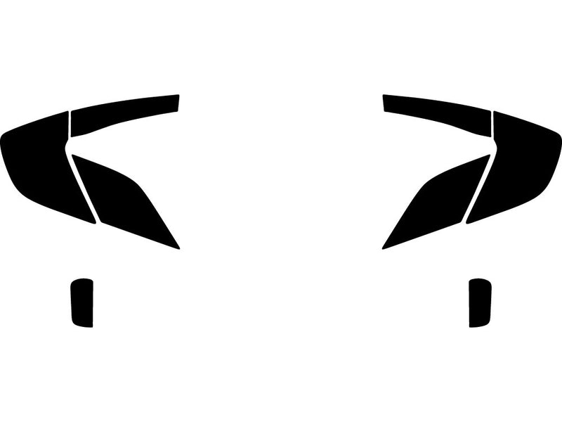 civic (coupe) Precut Tail Light Tint Diagram