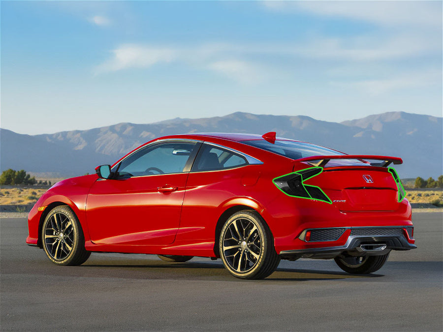 civic (coupe) Tail Light Tint Installation Points