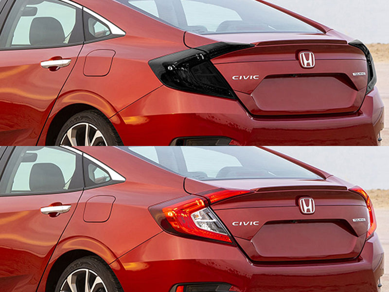 civic (sedan) Before and After Smoked Taillights