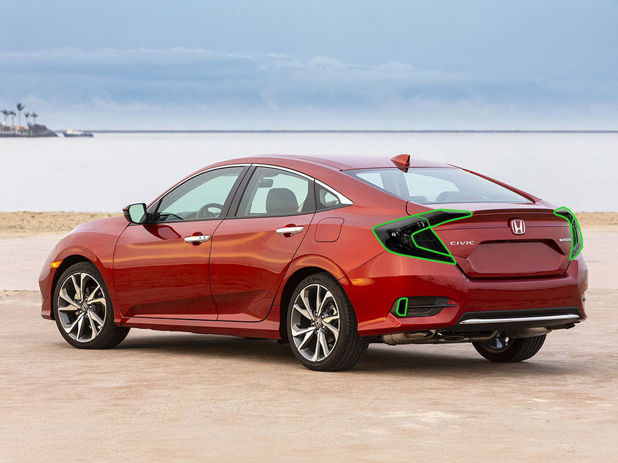 civic (sedan) Tail Light Tint Installation Points
