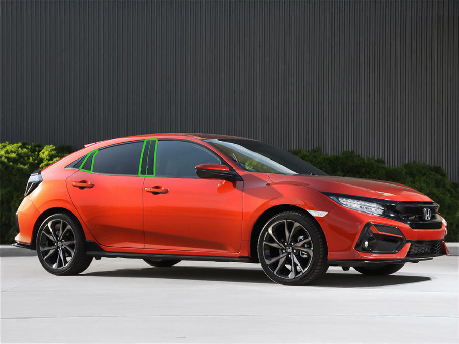 honda civic 2022-2024 (hatchback) Pillar Post Trim Installation Location