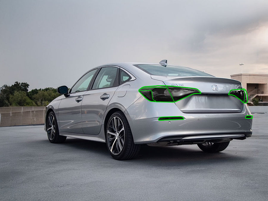 civic (sedan) Tail Light Tint Installation Points