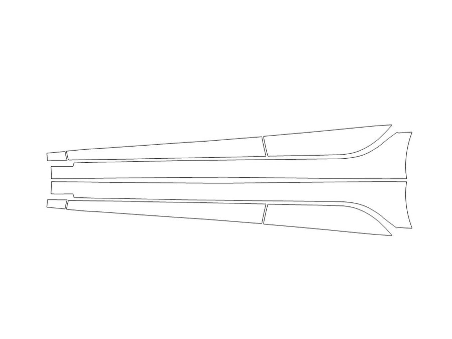 civic 3M Clear Bra Door Cup Precut PPF Diagram