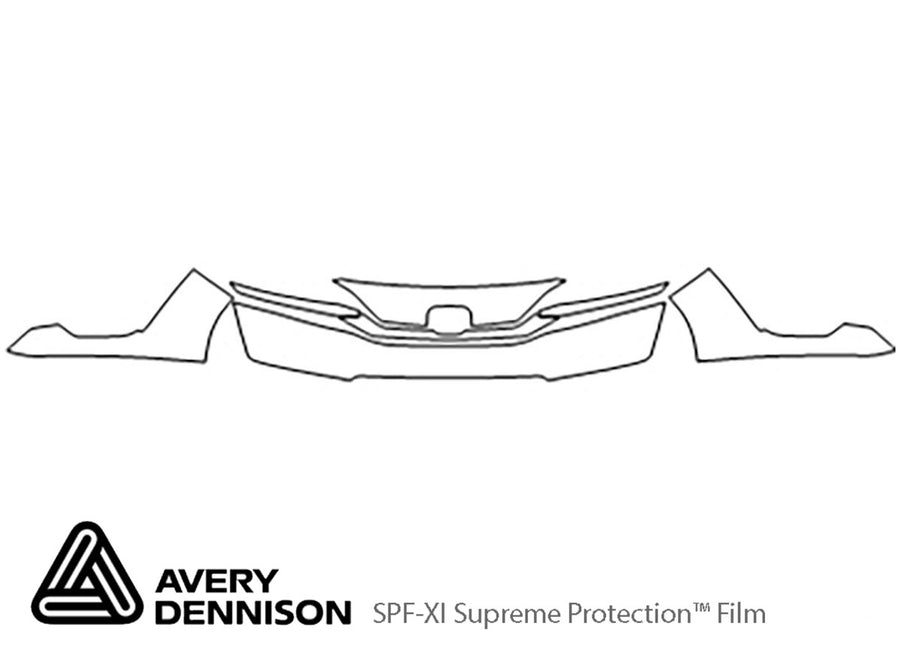 clarity Avery Dennison Clear Bra Bumper Precut PPF Diagram