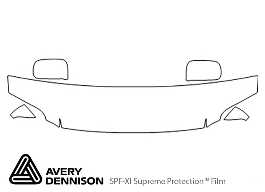 cr-v Avery Dennison Clear Bra Hood Precut PPF Diagram