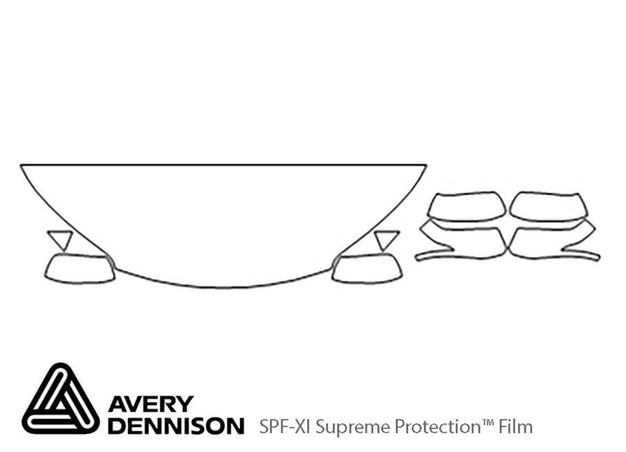 cr-v Avery Dennison Clear Bra Hood Precut PPF Diagram