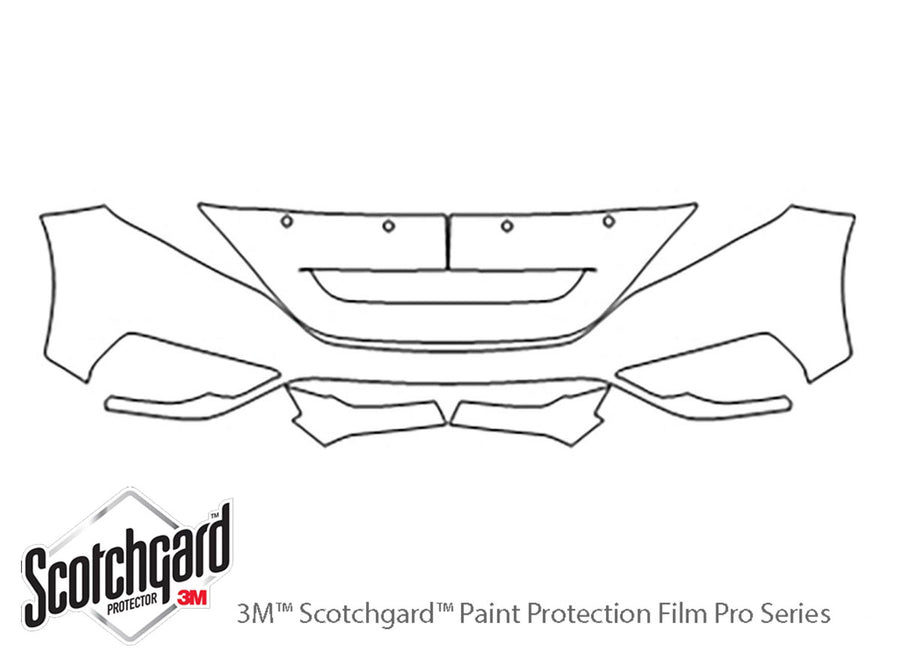 cr-v 3M Clear Bra Bumper Precut PPF Diagram