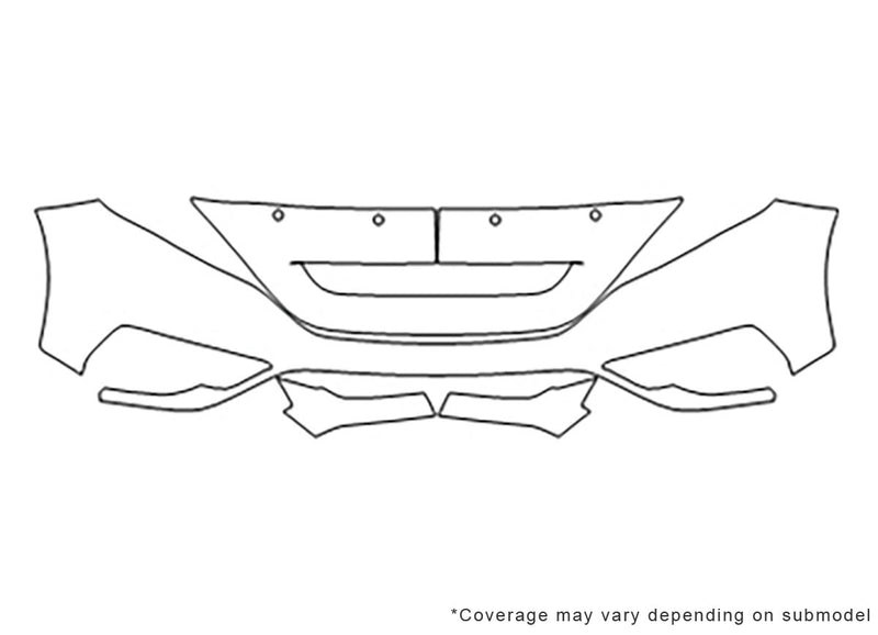 cr-v 3M Clear Bra Bumper Precut PPF Diagram