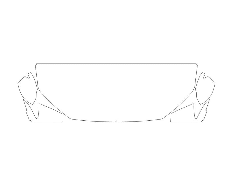 cr-v 3M Clear Bra Hood Precut PPF Diagram