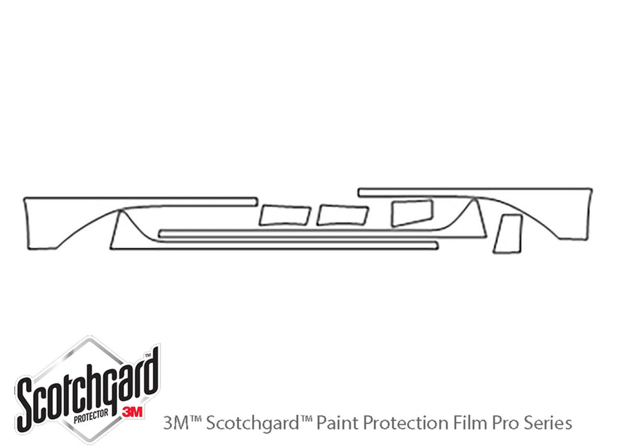 crosstour 3M Clear Bra Door Cup Precut PPF Diagram