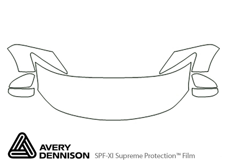 crosstour Avery Dennison Clear Bra Hood Precut PPF Diagram