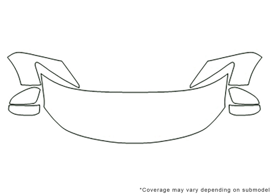 crosstour Avery Dennison Clear Bra Hood Precut PPF Diagram