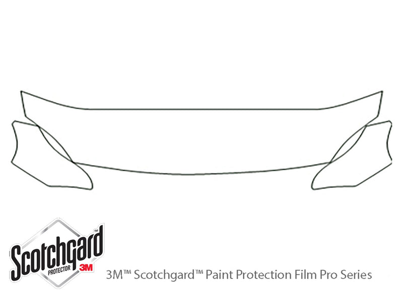 del sol 3M Clear Bra Hood Precut PPF Diagram
