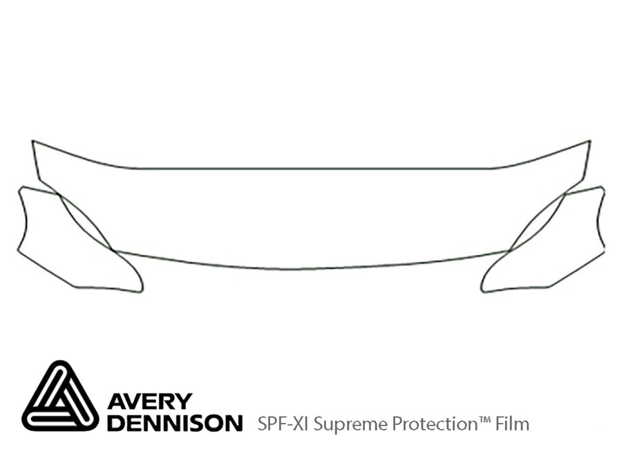 del sol Avery Dennison Clear Bra Hood Precut PPF Diagram