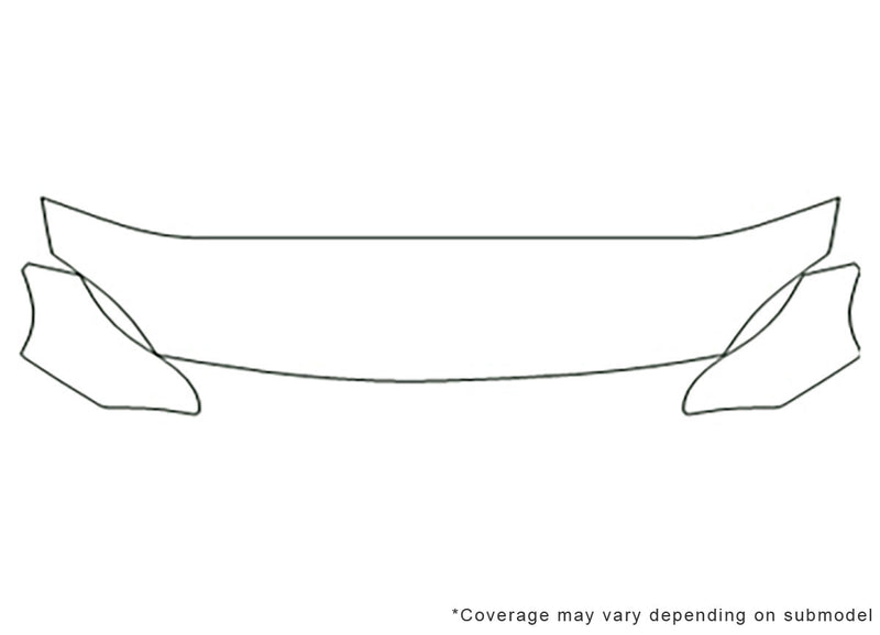 del sol 3M Clear Bra Hood Precut PPF Diagram