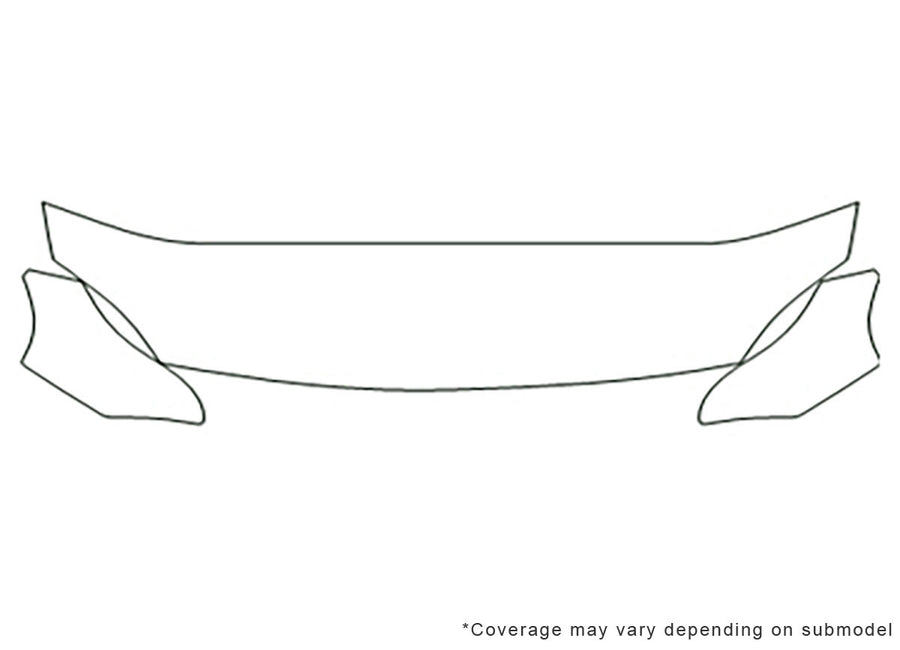 del sol Avery Dennison Clear Bra Hood Precut PPF Diagram