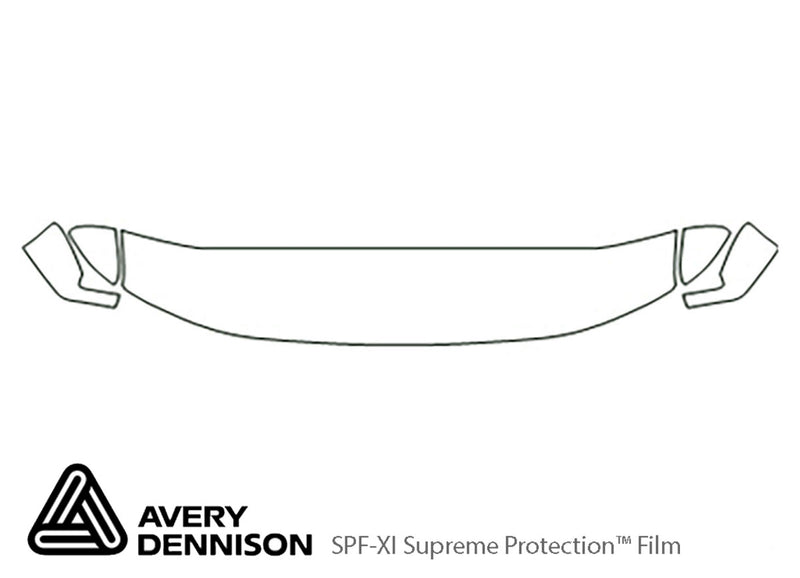 element Avery Dennison Clear Bra Hood Precut PPF Diagram