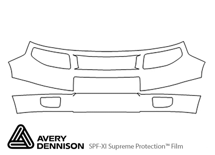 element Avery Dennison Clear Bra Bumper Precut PPF Diagram
