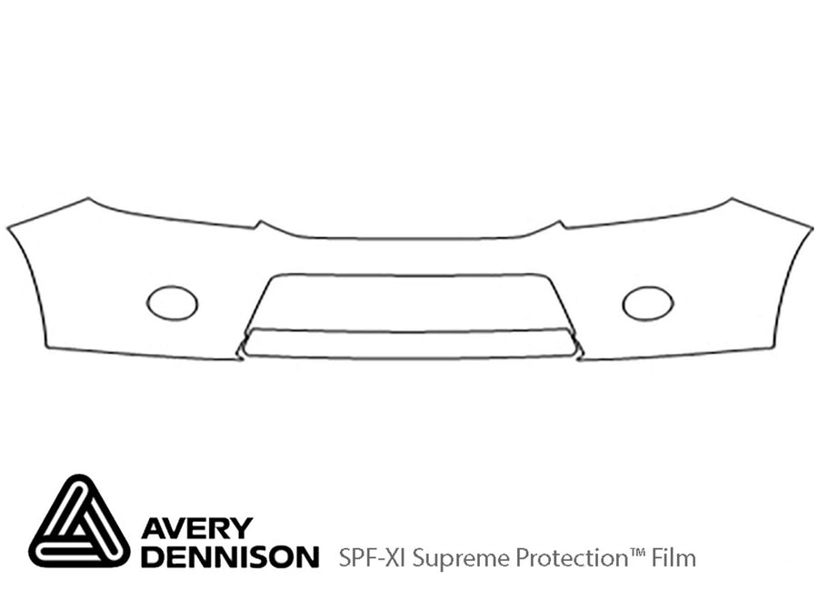 element Avery Dennison Clear Bra Bumper Precut PPF Diagram