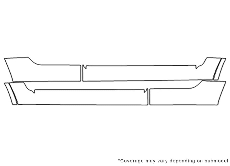 element 3M Clear Bra Door Cup Precut PPF Diagram