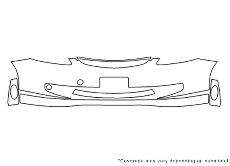 fit 3M Clear Bra Bumper Precut PPF Diagram