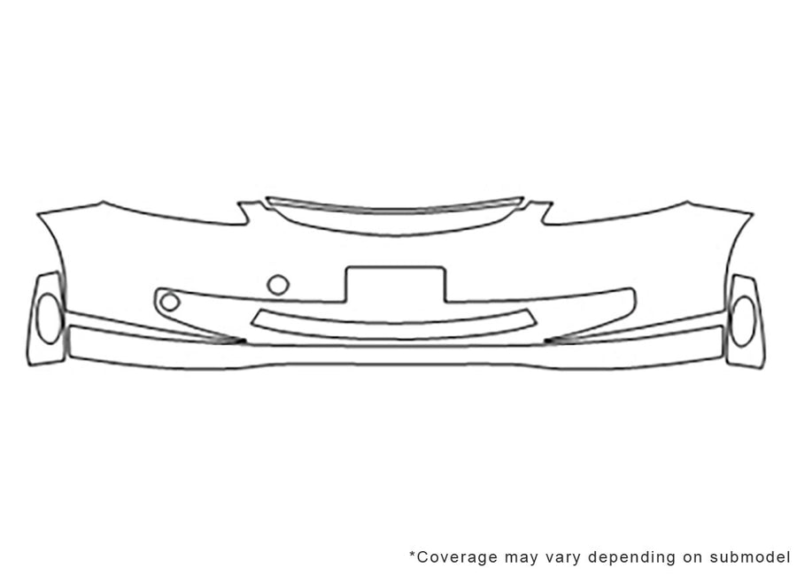 fit Avery Dennison Clear Bra Bumper Precut PPF Diagram