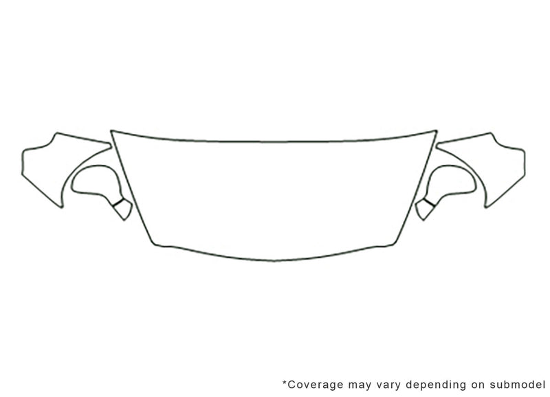 fit Avery Dennison Clear Bra Hood Precut PPF Diagram