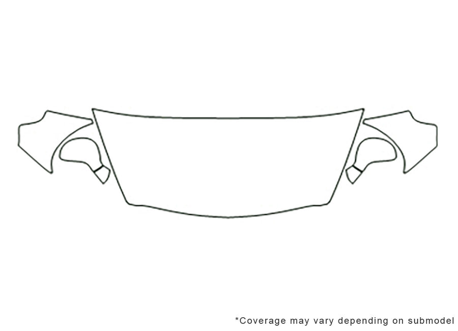 fit Avery Dennison Clear Bra Hood Precut PPF Diagram