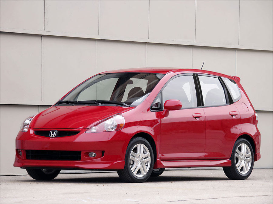 honda fit 2007-2008 Brushed Aluminum Black Pillar Trim