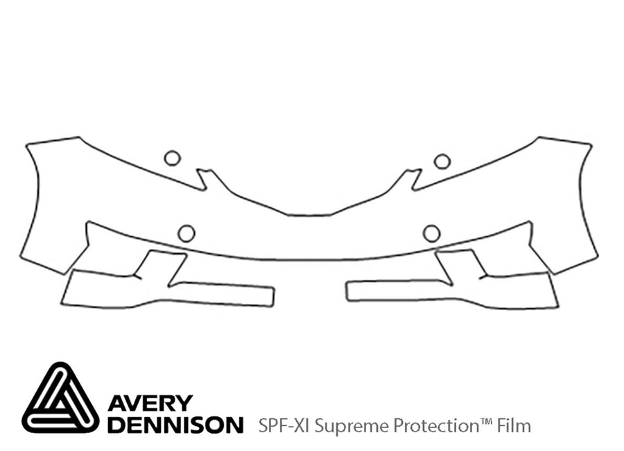 fit Avery Dennison Clear Bra Bumper Precut PPF Diagram