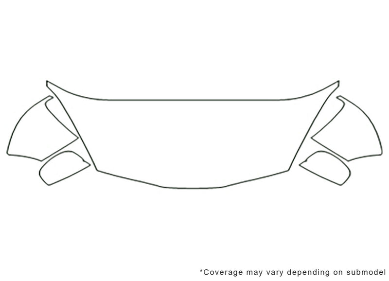 fit 3M Clear Bra Hood Precut PPF Diagram