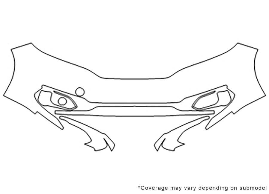 fit Avery Dennison Clear Bra Bumper Precut PPF Diagram