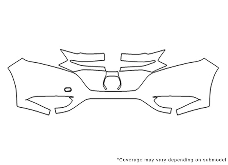 hr-v Avery Dennison Clear Bra Bumper Precut PPF Diagram