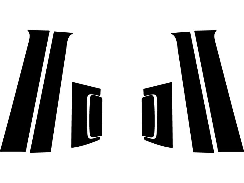 honda hr-v 2016-2022 Brushed Aluminum Black Pillar Trim Diagram