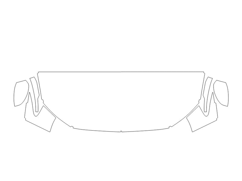 hr-v 3M Clear Bra Hood Precut PPF Diagram