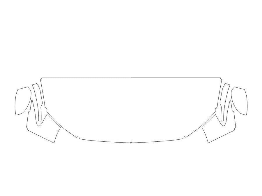 hr-v Avery Dennison Clear Bra Hood Precut PPF Diagram