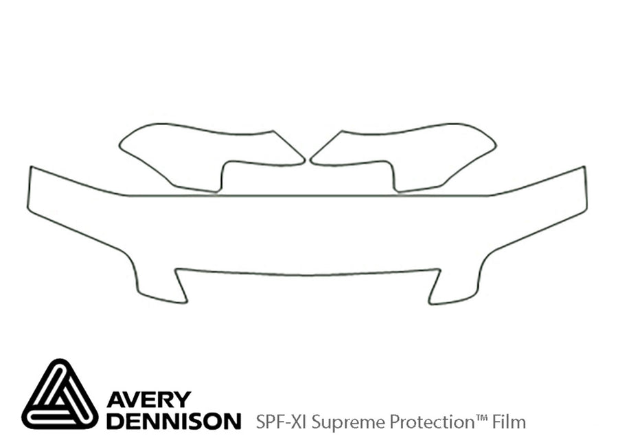 odyssey Avery Dennison Clear Bra Hood Precut PPF Diagram