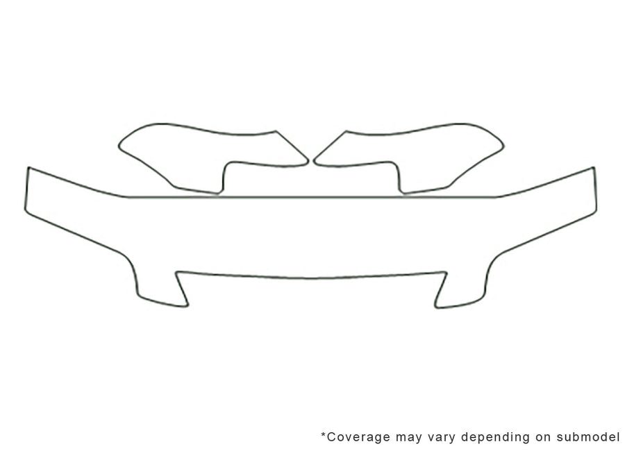 odyssey Avery Dennison Clear Bra Hood Precut PPF Diagram