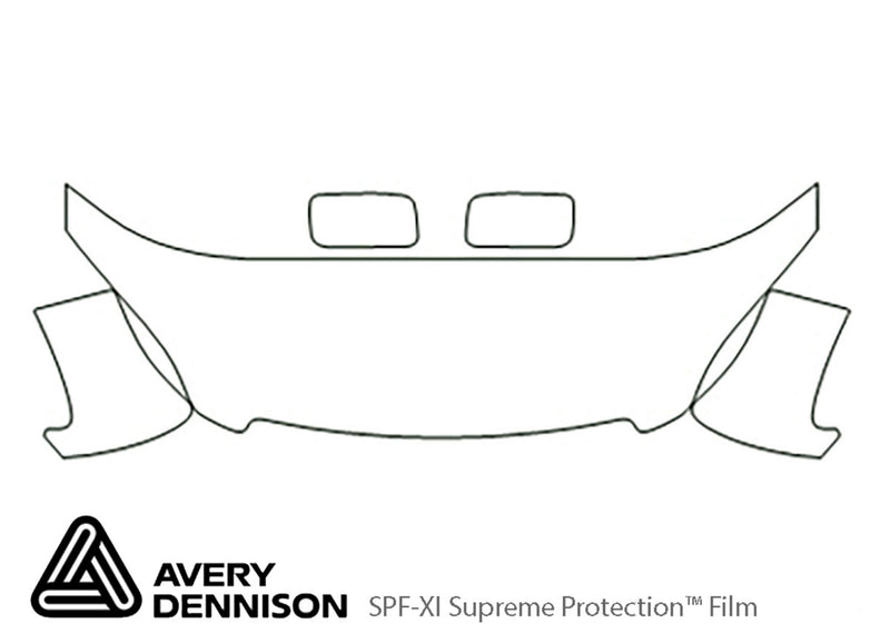 odyssey Avery Dennison Clear Bra Hood Precut PPF Diagram