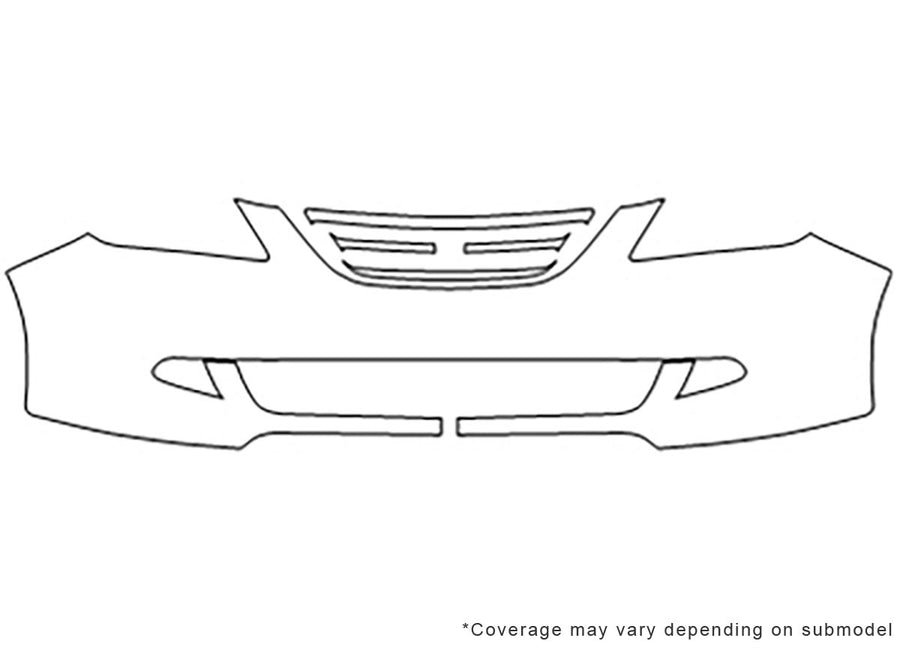 odyssey 3M Clear Bra Bumper Precut PPF Diagram