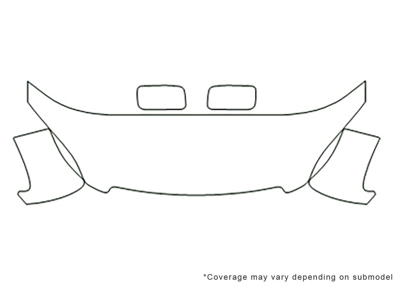 odyssey Avery Dennison Clear Bra Hood Precut PPF Diagram