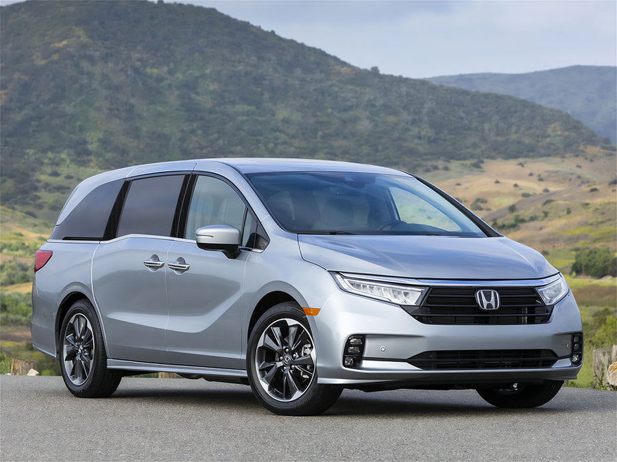 honda odyssey 2018-2024 Brushed Aluminum Black Pillar Trim
