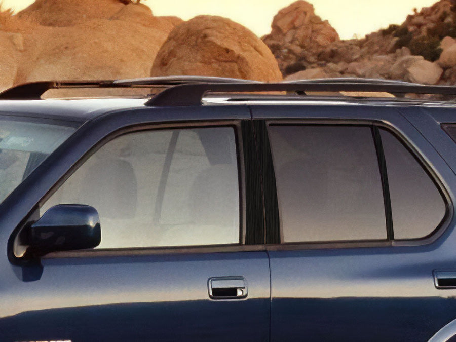 honda passport 1998-2002 Brushed Aluminum Black Pillar Cover Diagram