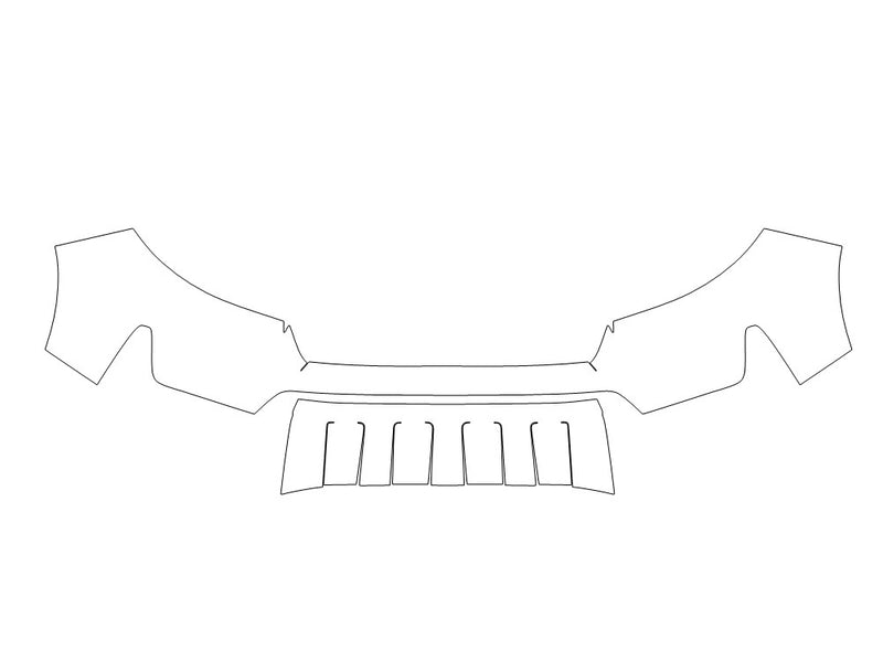 passport Avery Dennison Clear Bra Bumper Precut PPF Diagram